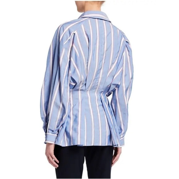 PALMER//HARDING Sunda Cinched-Waist Striped Shirt - Picture 2 of 8
